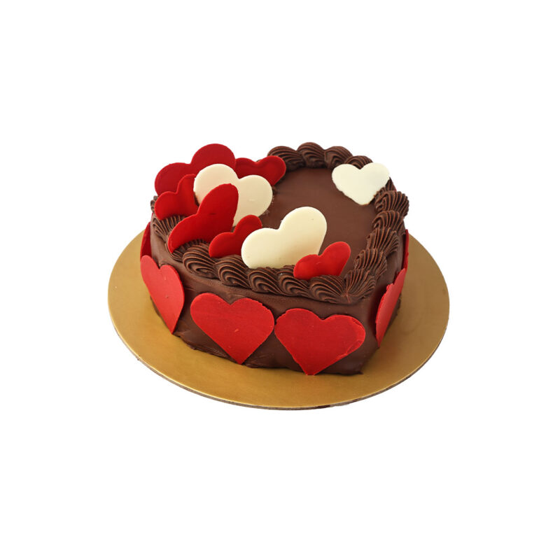 Chocolate Ganache Valentine Cake