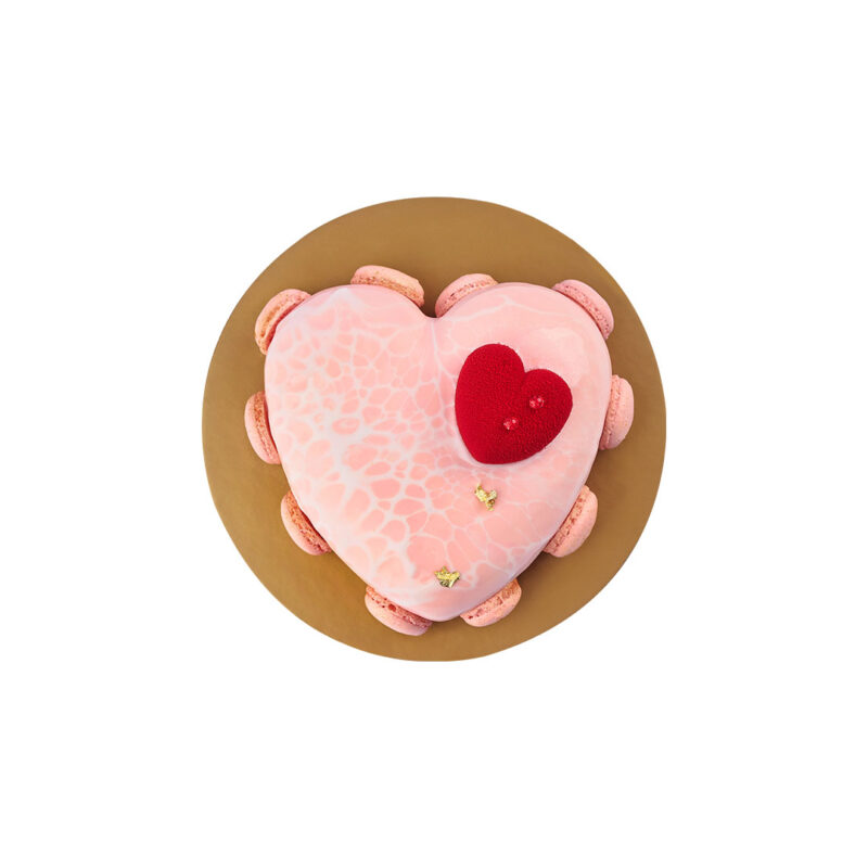 Pink Heart Valentine Cake